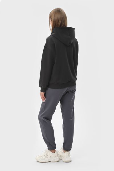 Костюм жіночий худі на блискавці та штани RAY PREMIUM LOOSE комбінований Чорний/Темно-Сірий (U0809W-Black-Dark Grey) XS U0809W-Black-Dark Grey фото