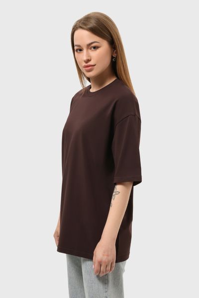 Футболка оверсайз RAY OVERSIZE жіноча шоколад (U0104W-Chocolate) 2XL/3XL U0104W-Chocolate фото